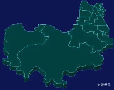 threejs郑州市二七区geoJson地图3d地图